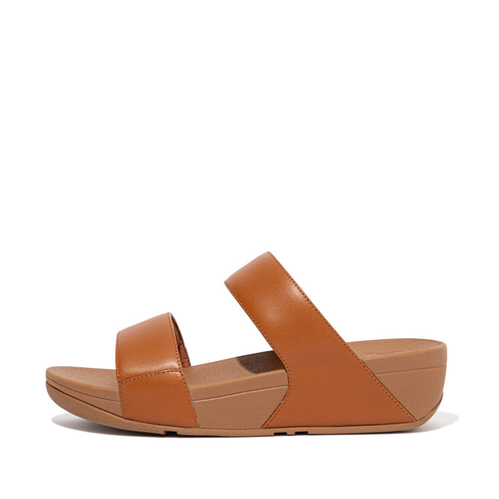 FitFlop FitFlop LULU Leather Slide Sandals  Tan 3 