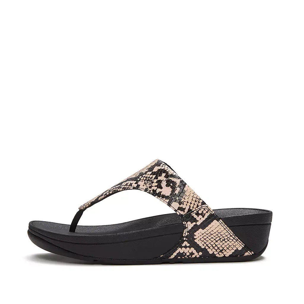 FitFlop Lulu Snake Toe-Post Sandals