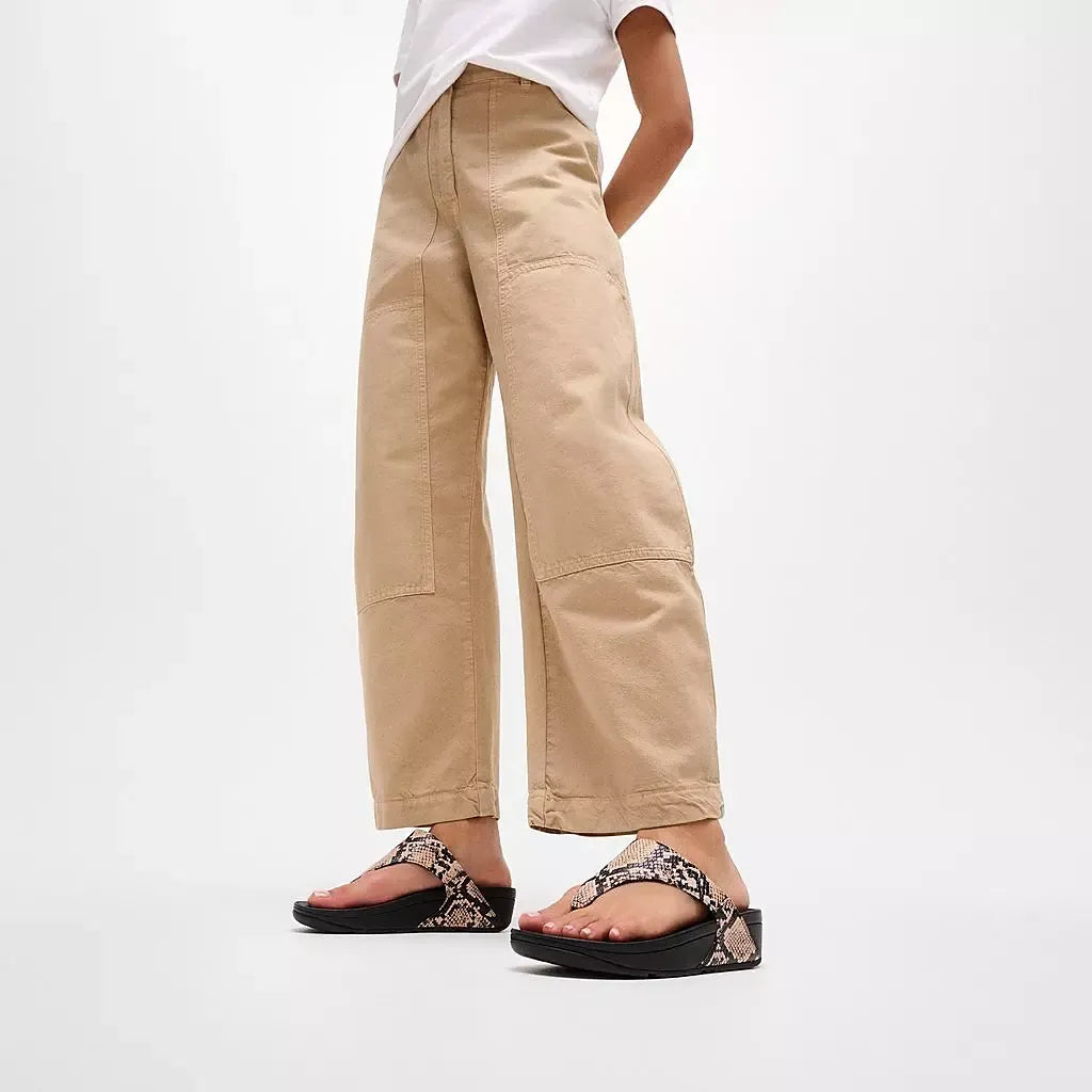 FitFlop Lulu Snake Toe-Post Sandals