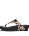 FitFlop Lulu Snake Toe-Post Sandals