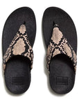 FitFlop Lulu Snake Toe-Post Sandals
