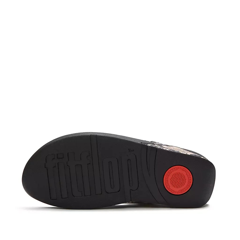 FitFlop Lulu Snake Toe-Post Sandals
