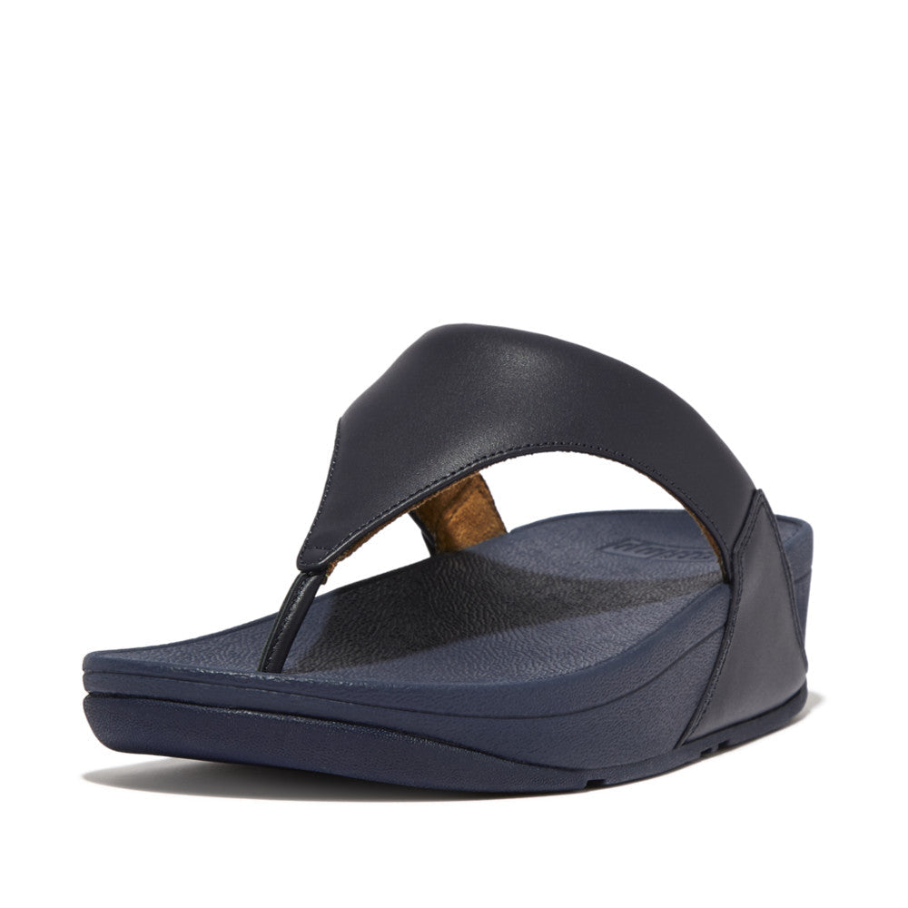 FitFlop Lulu Leather Toe-Post Sandals Microwobbleboard
