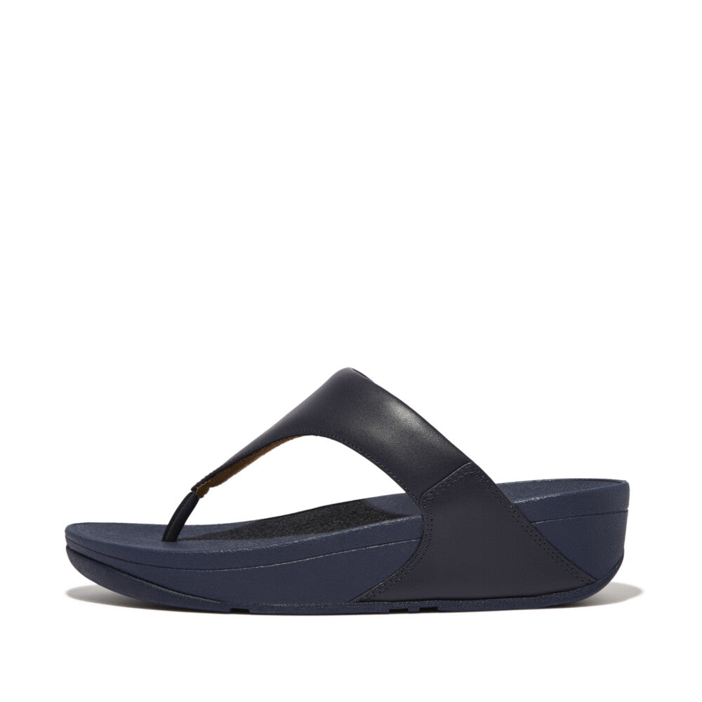 FitFlop Lulu Leather Toe-Post Sandals Microwobbleboard