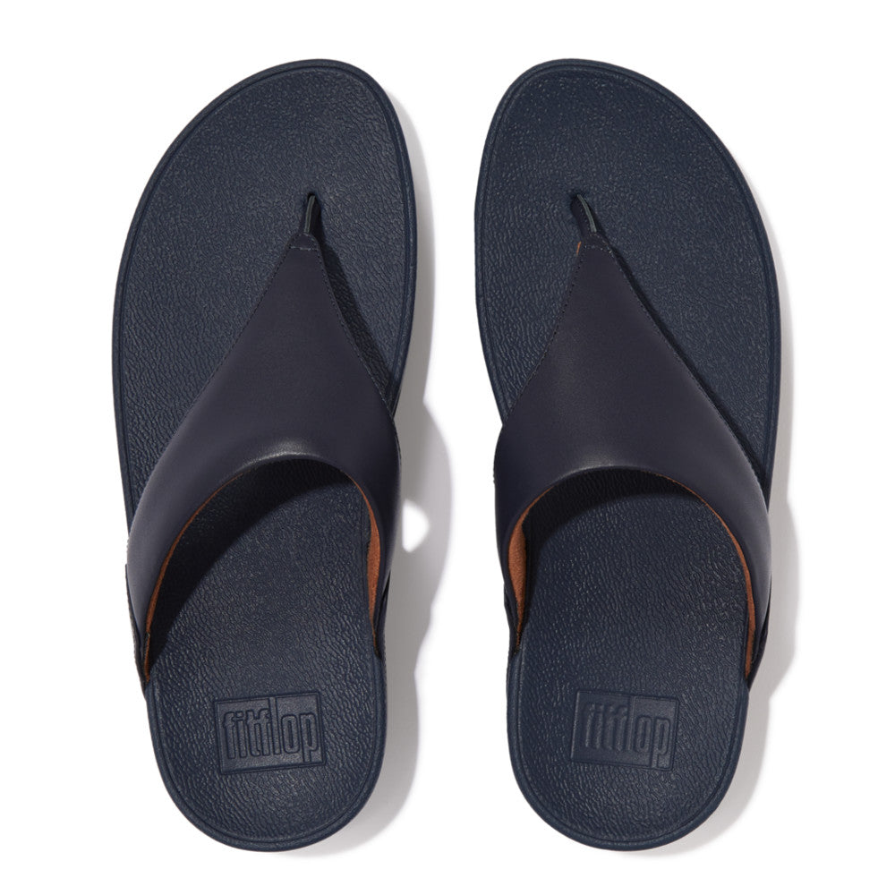 FitFlop Lulu Leather Toe-Post Sandals Microwobbleboard
