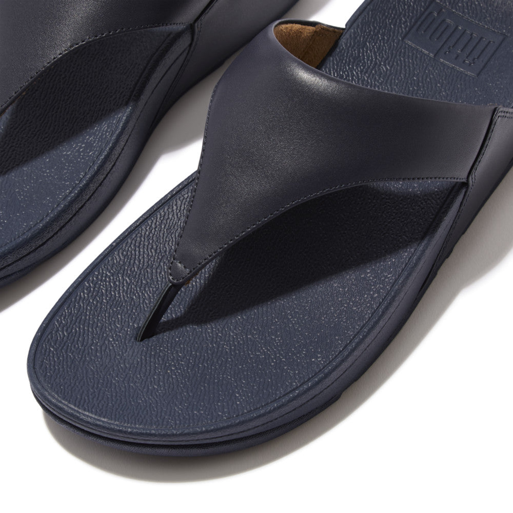 FitFlop Lulu Leather Toe-Post Sandals Microwobbleboard