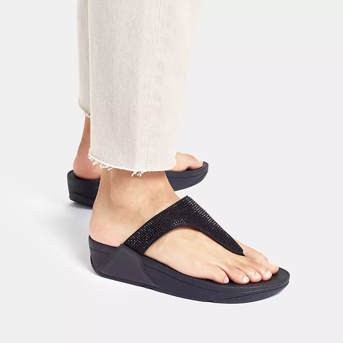 Crystal Toe-Post Sandals LULU Microwobbleboard
