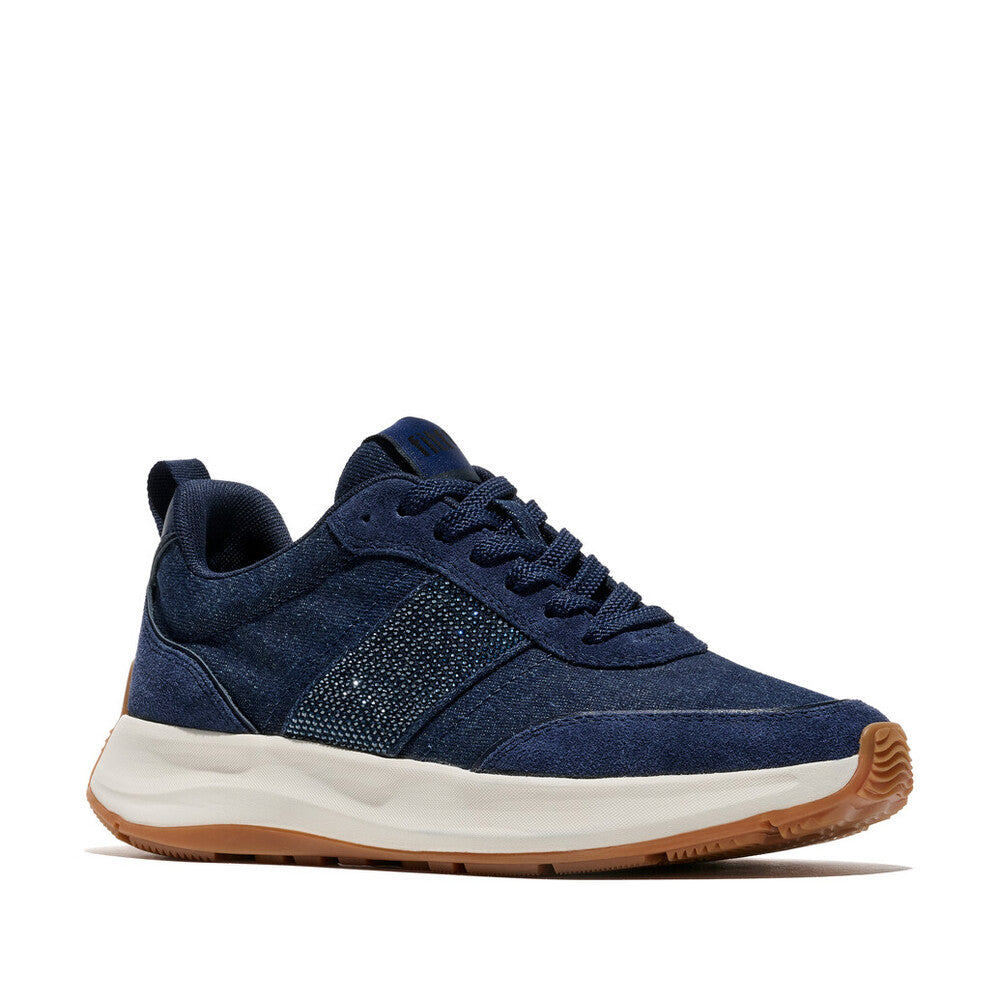 FITFLOP F-MODE Flow Crystal Denim/Suede Sneakers SNEAKER