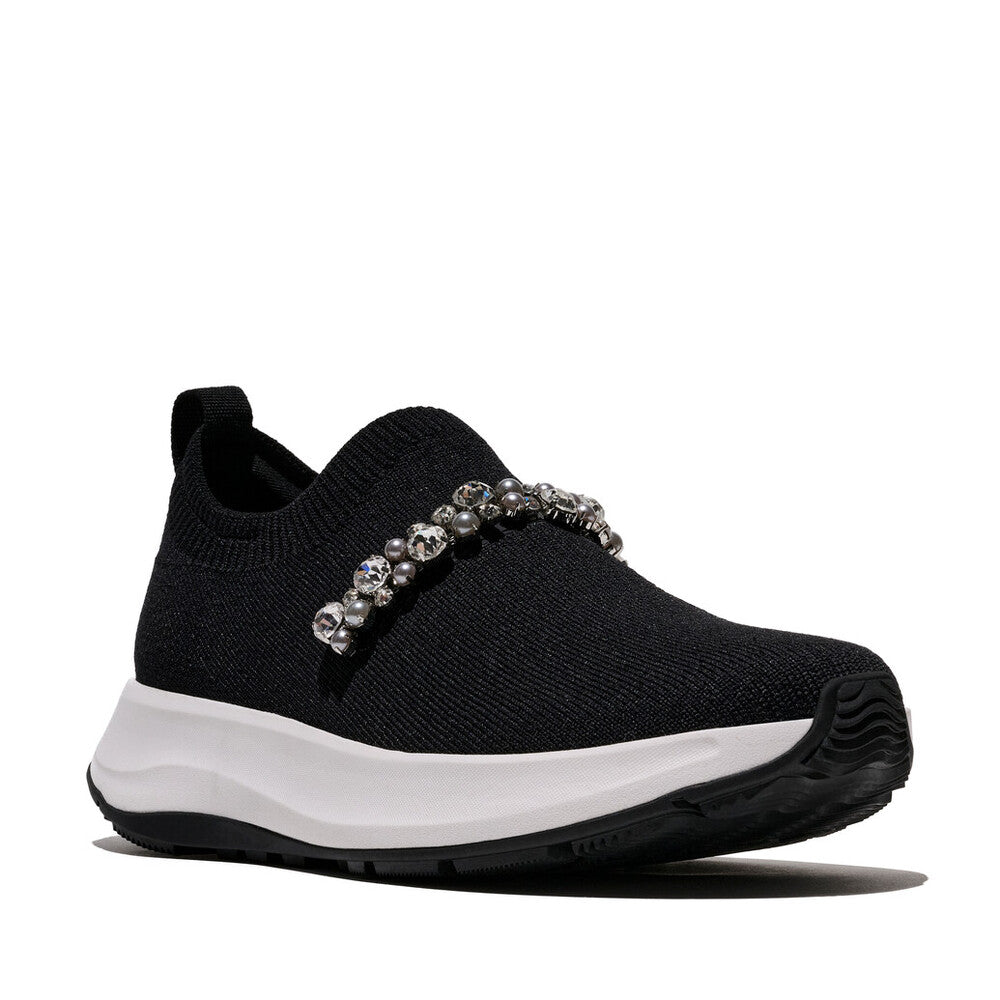 FITFLOP F-MODE Flow Pearl and Crystal Knit SNEAKER