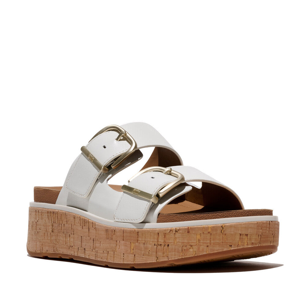 FitFlop FitFlop GEN-FF Max Buckle Leather/Cork Two-Bar Slides SANDAL