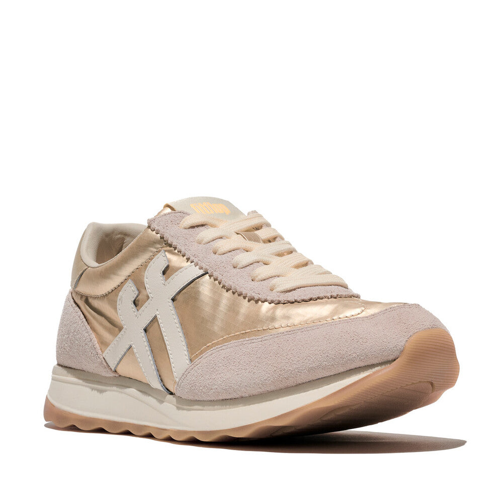 FitFlop FitFlop RETRO-Q FF Metallic-Fabric/Suede Trainers SNEAKER
