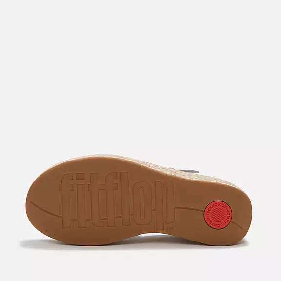 PLATFFORMS Leather Espadrille Wedge Sandals