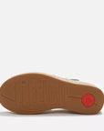 PLATFFORMS Leather Espadrille Wedge Sandals
