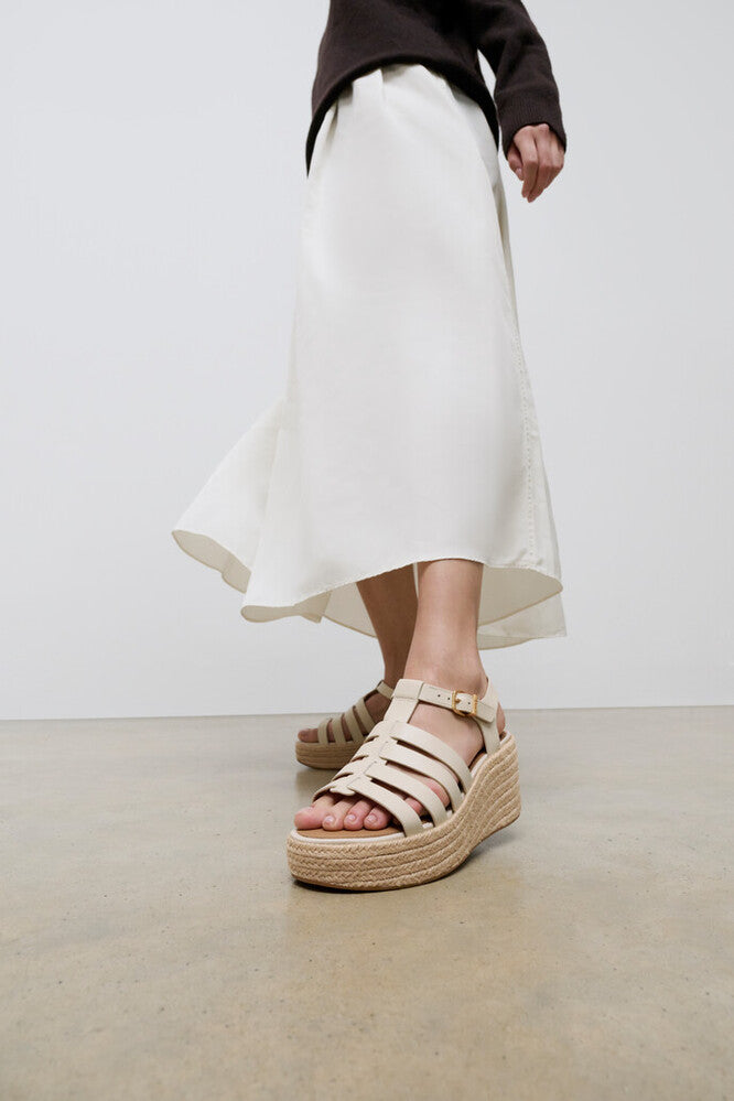 Trenton PLATFFORMS Espadrille Leather Fisherman Wedge Sandals