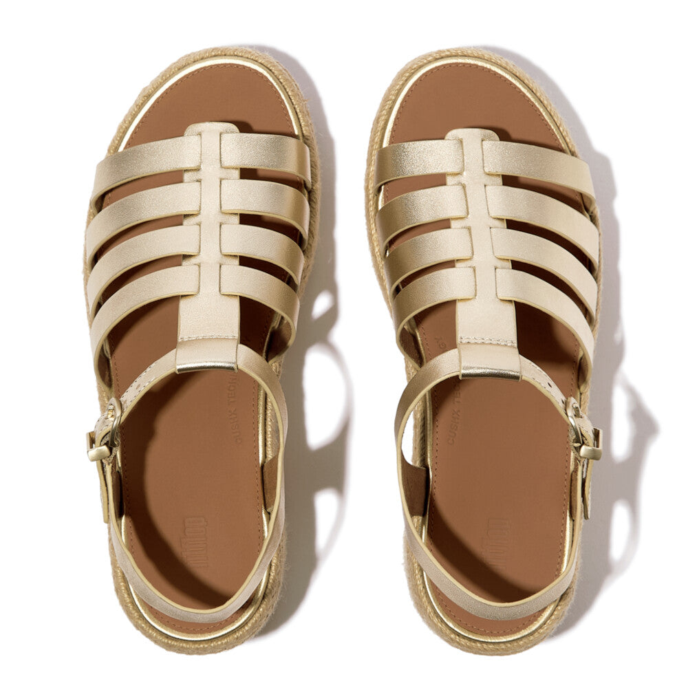 Trenton PLATFFORMS Espadrille Leather Fisherman Wedge Sandals