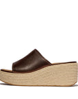 FitFlop PLATFFORMS Espadrille Metallic-Leather Wedge Slides Slide Shimmer Bronze 4