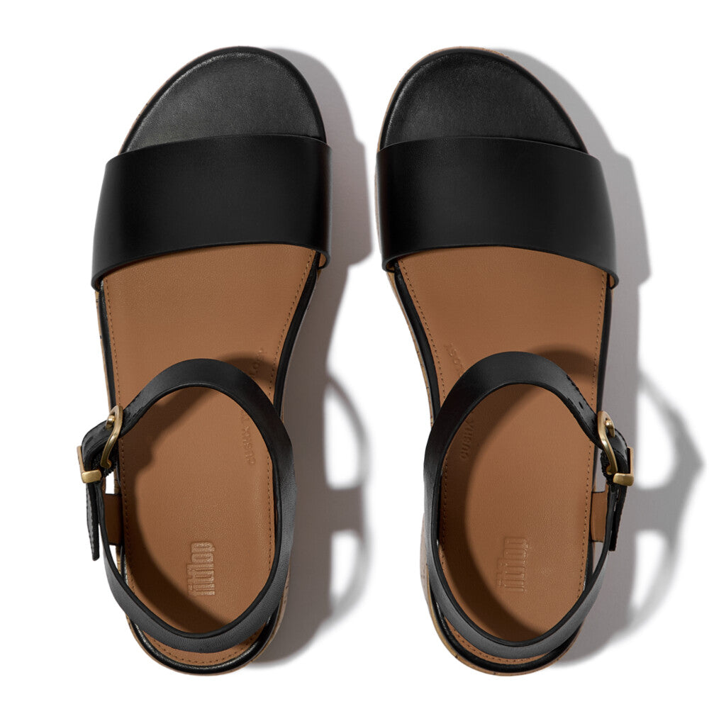 Trenton PLATFFORMS Leather/Cork Heeled Ankle-Strap Sandals Sandal
