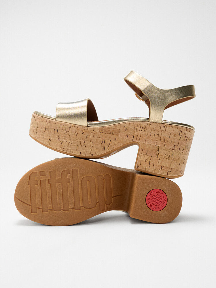 Trenton PLATFFORMS Leather/Cork Heeled Ankle-Strap Sandals Sandal