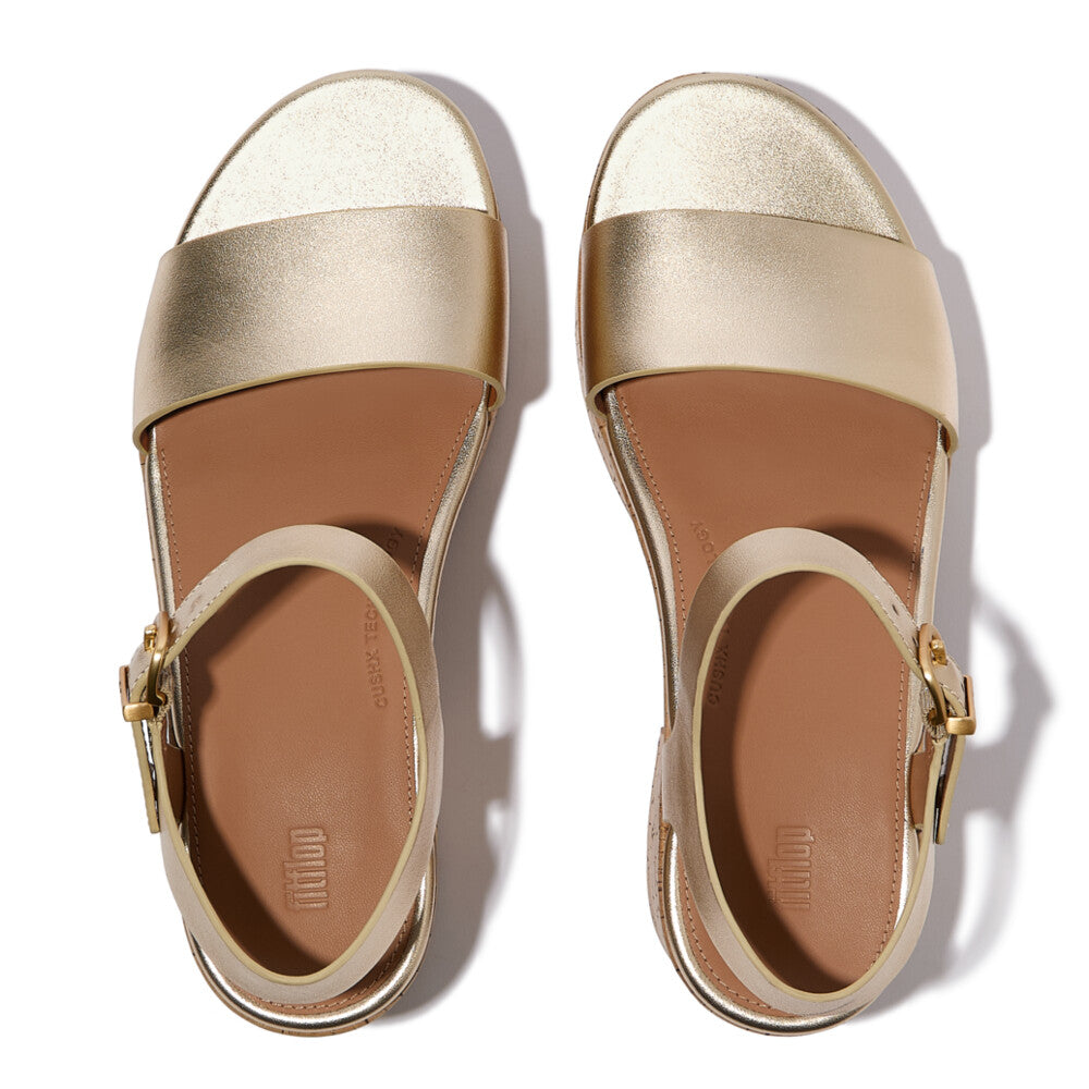 Trenton PLATFFORMS Leather/Cork Heeled Ankle-Strap Sandals Sandal