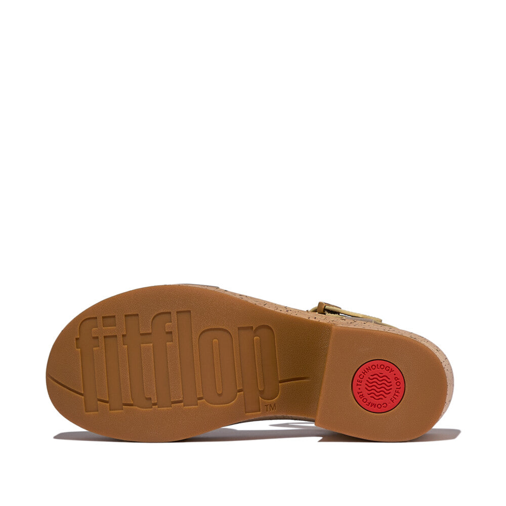 Trenton PLATFFORMS Leather/Cork Heeled Ankle-Strap Sandals Sandal