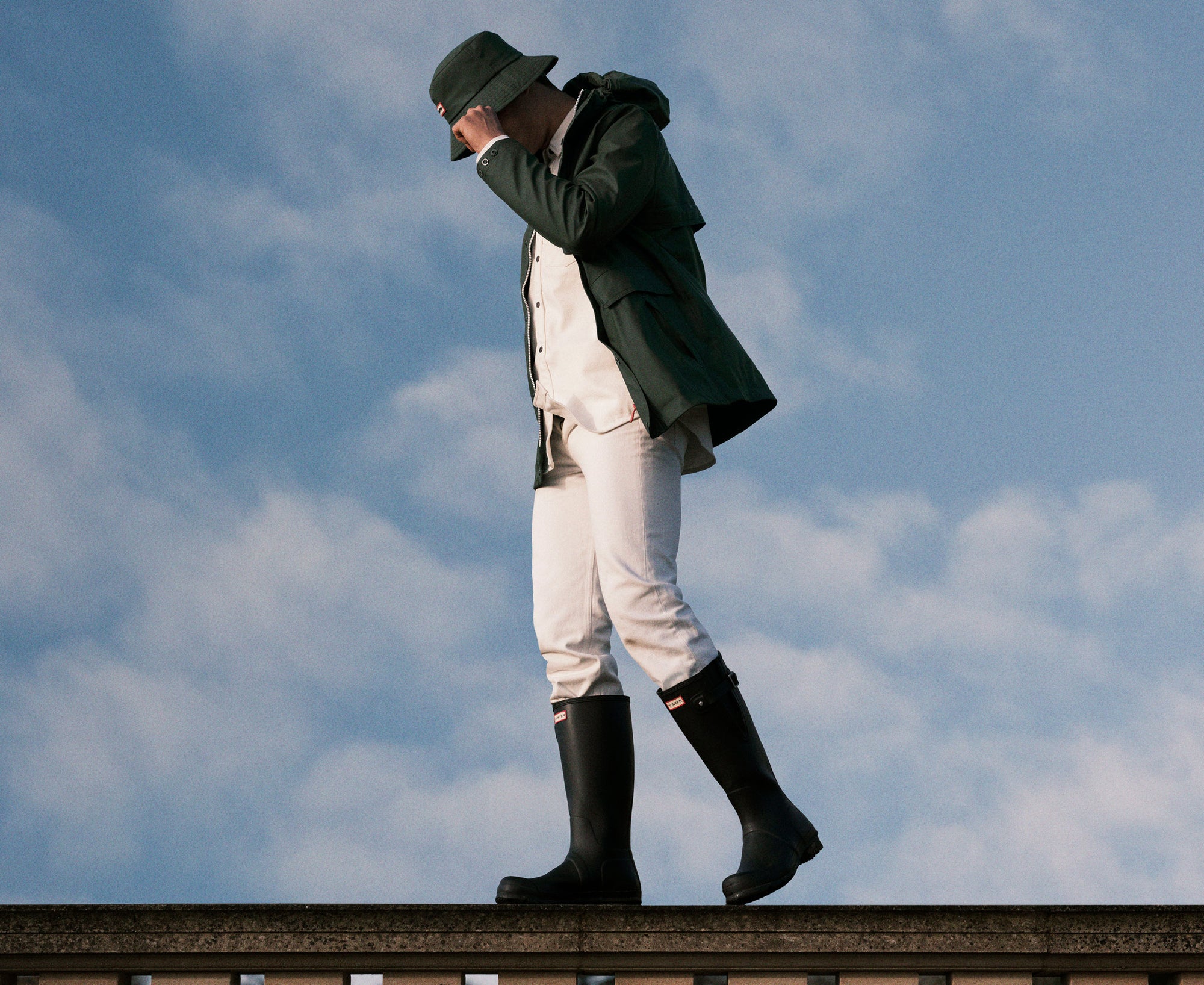 Hunter model wearing boots