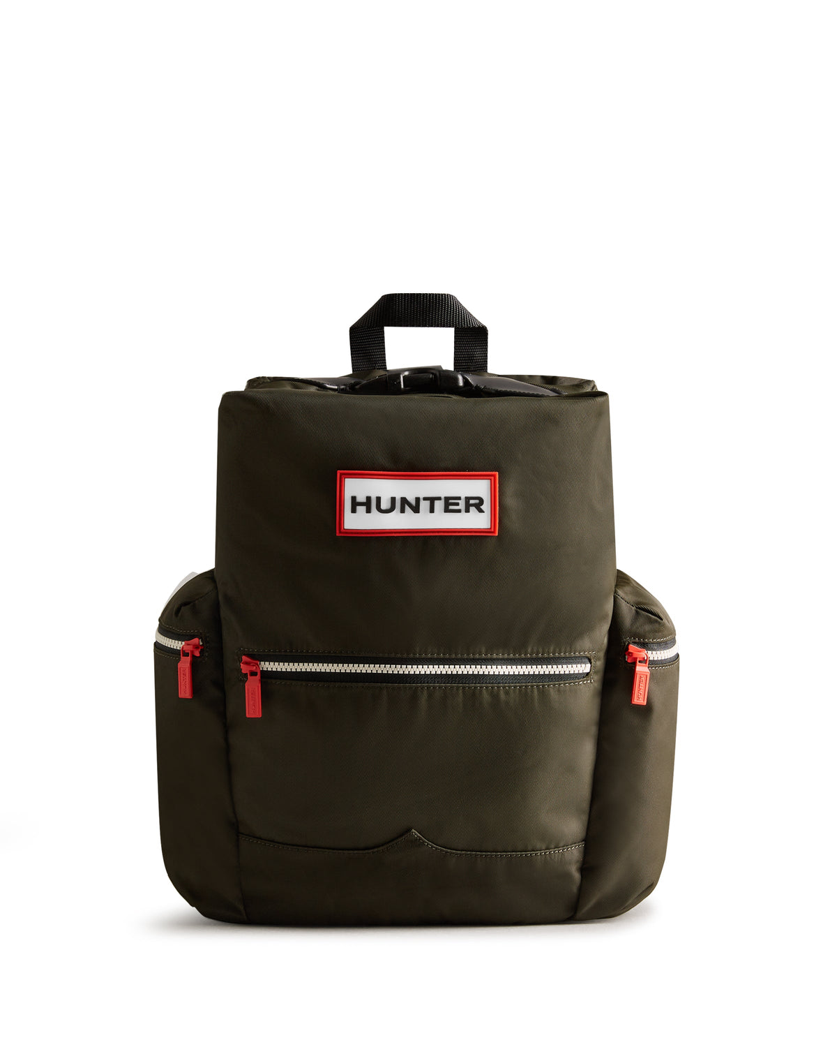 Hunter Hunter Nylon Large Topclip Backpack Bag Dark Olive One Size