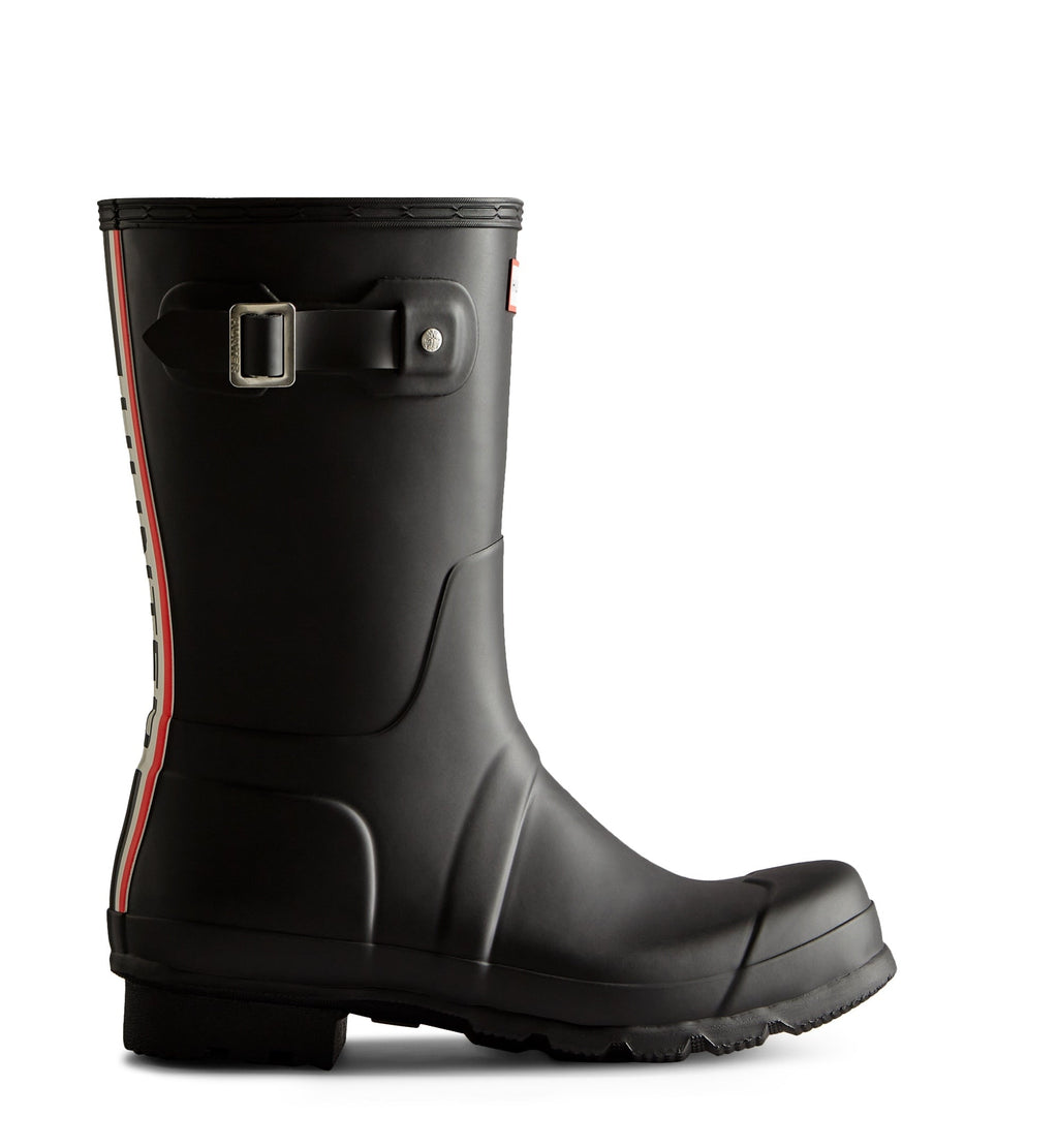 Hunter Original Short Logo Boots Black