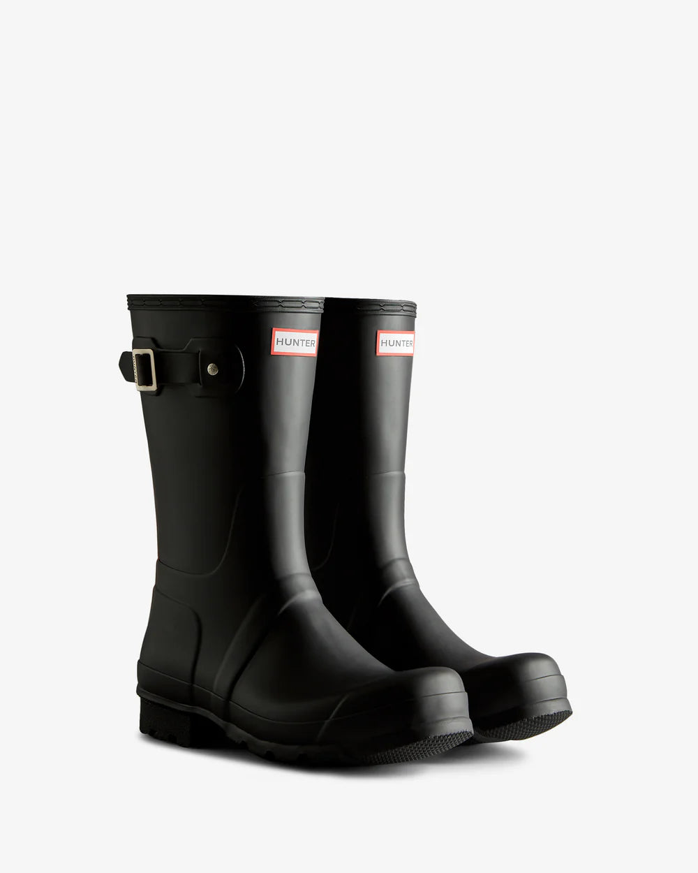 Hunter Men's Tri-Colour Logo Backstrap Short Wellington Boots Boot