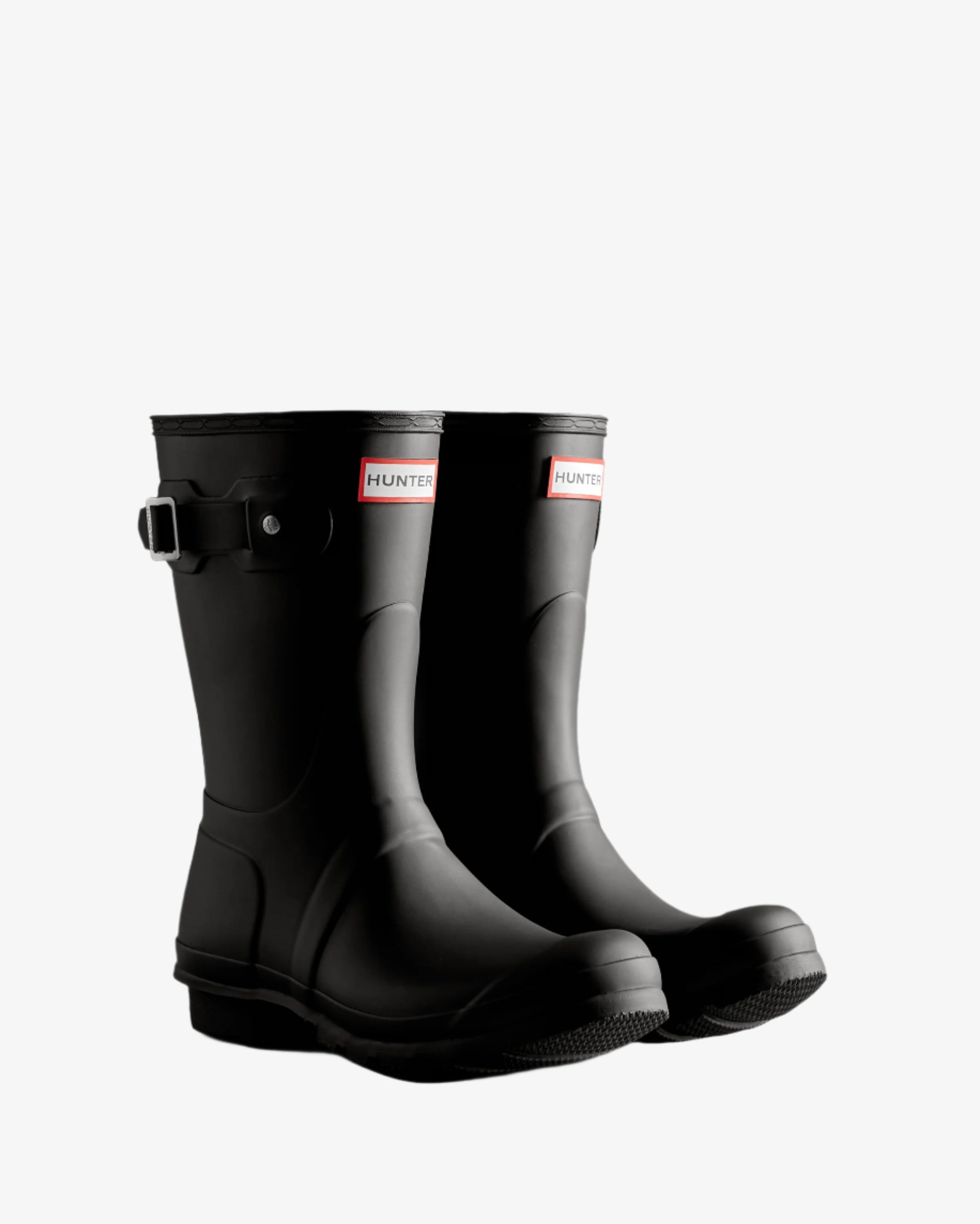 Hunter Women's Tri-Colour Logo Backstrap Short Wellington Boots Boot