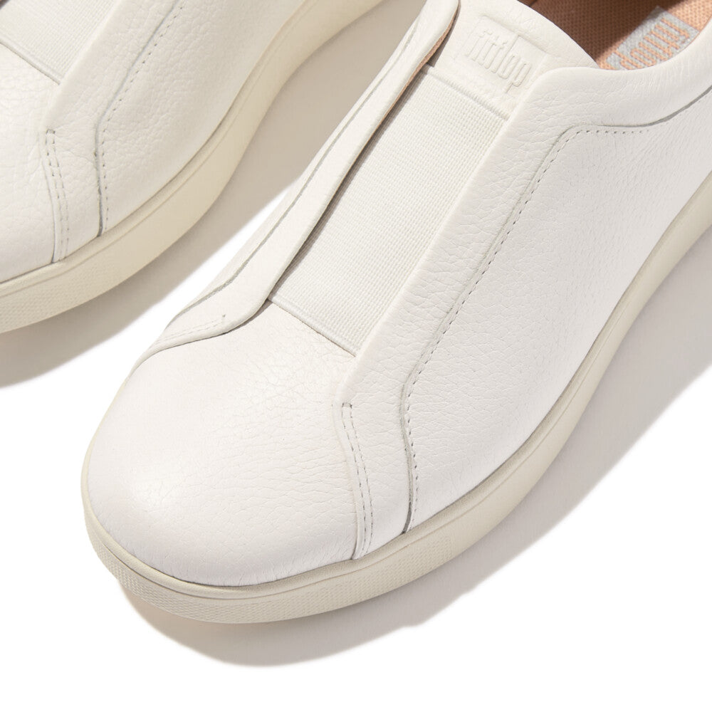 FitFlop FitFlop RALLY Elastic Tumbled-Leather Slip-On Trainers    