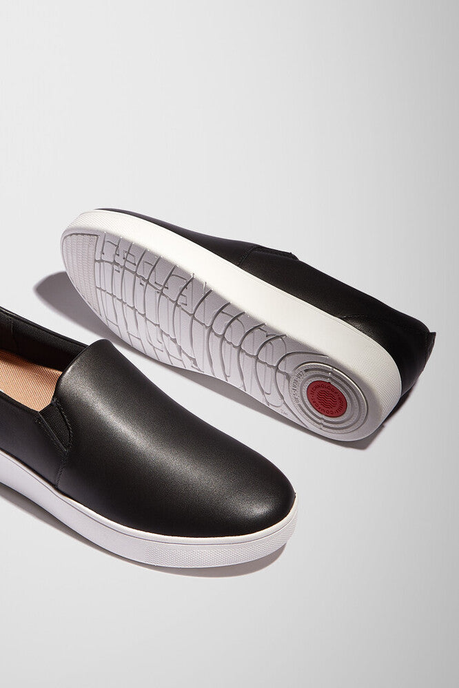 FitFlop Rally Leather Slip-On Skate Sneakers Anatomicush