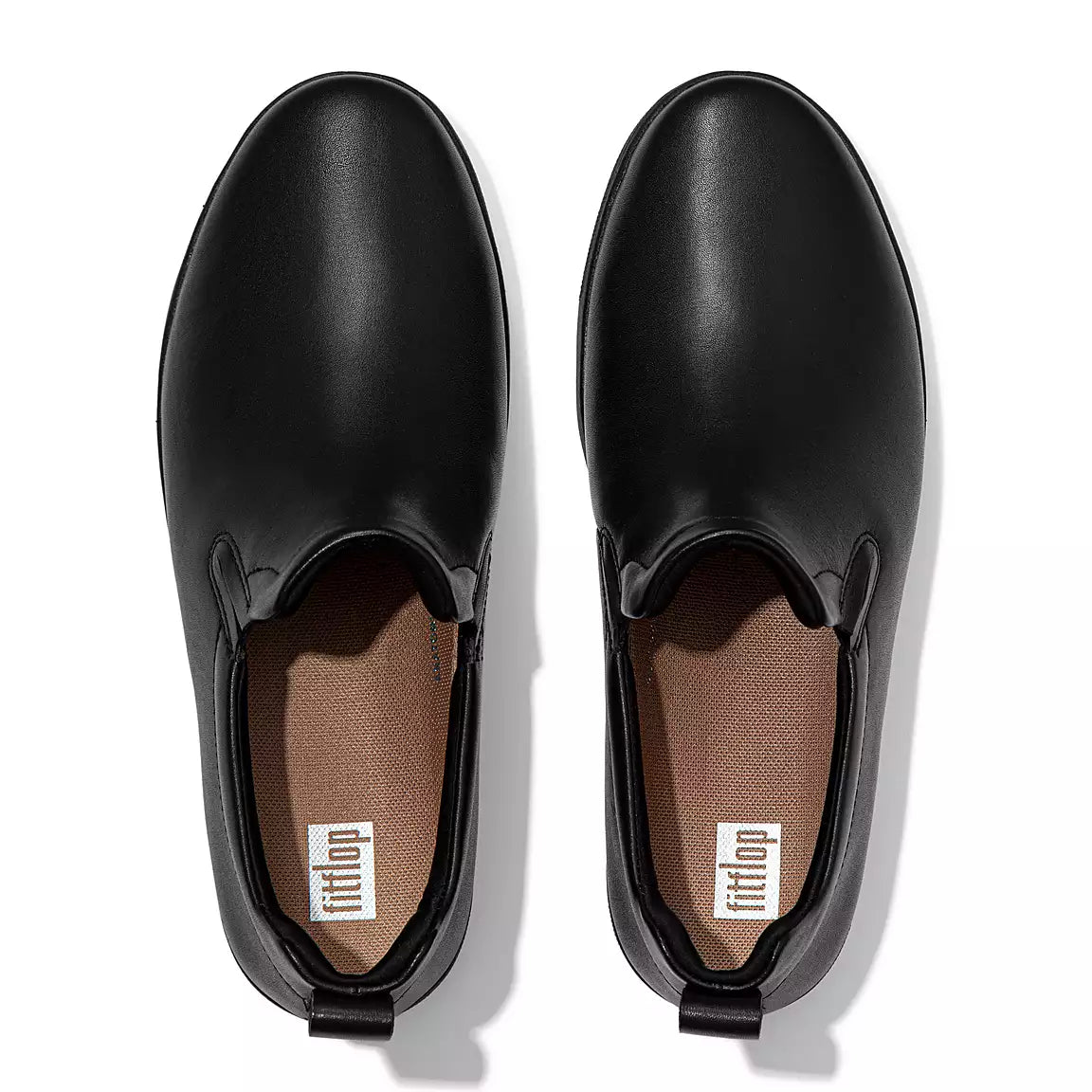 FitFlop Rally Leather Slip-On Skate Trainers Anatomicush