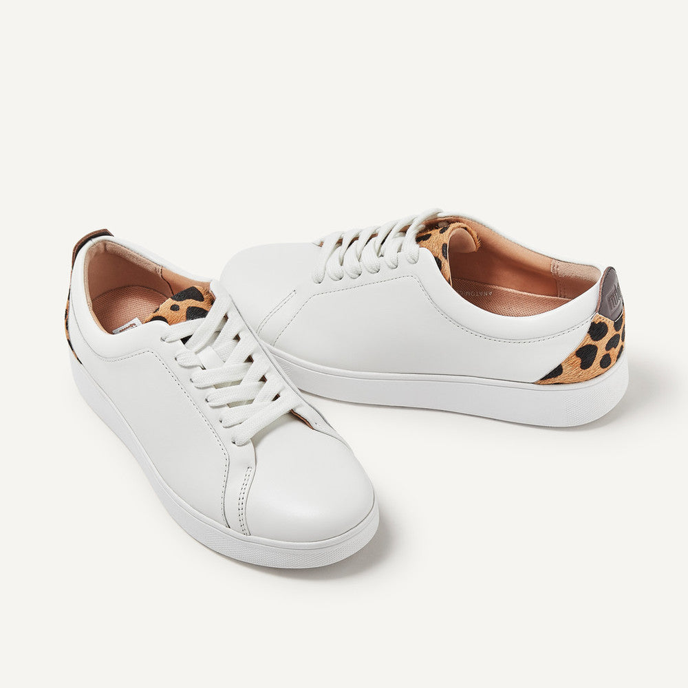 FitFlop FitFlop RALLY Leopard-Back Leather Trainers    