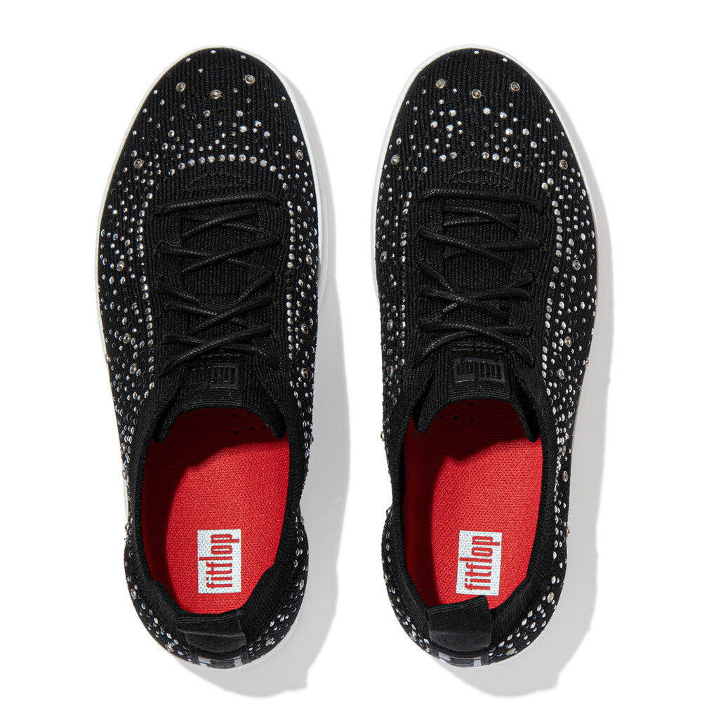 FitFlop Rally Ombre Crystal Knit Trainers Anatomicush