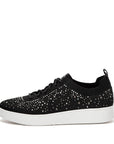 FitFlop Rally Ombre Crystal Knit Trainers Anatomicush Black 4.5