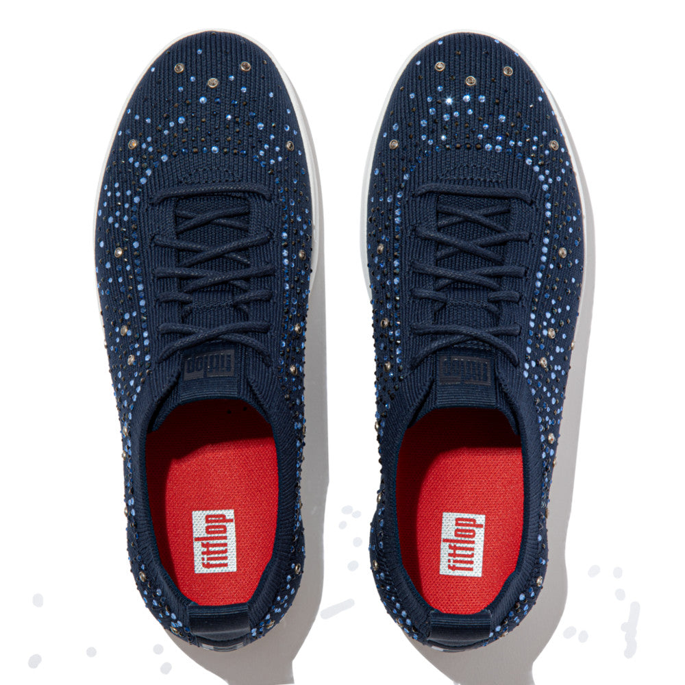 FitFlop Rally Ombre Crystal Knit Trainers Anatomicush