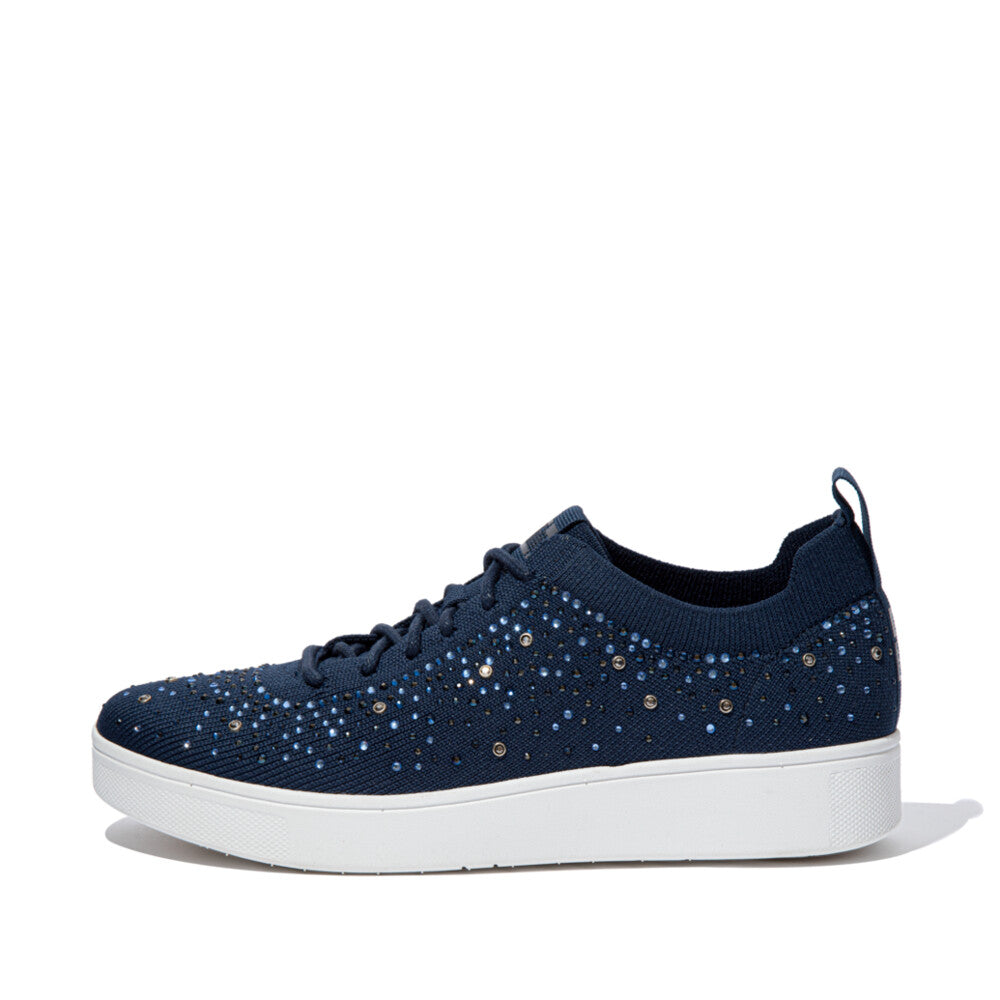 FitFlop FitFlop RALLY OMBRE Crystal Knit Trainers  Midnight Navy 3 