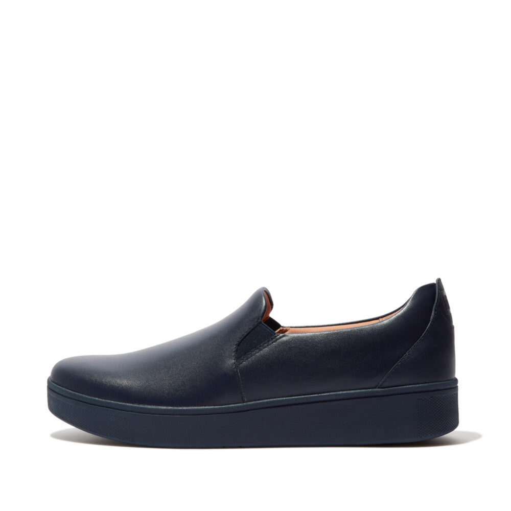 FitFlop FitFlop RALLY Leather Slip-On Skate Sneakers  Midnight Navy 4 
