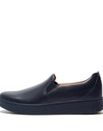 FitFlop FitFlop RALLY Leather Slip-On Skate Sneakers  Midnight Navy 4 