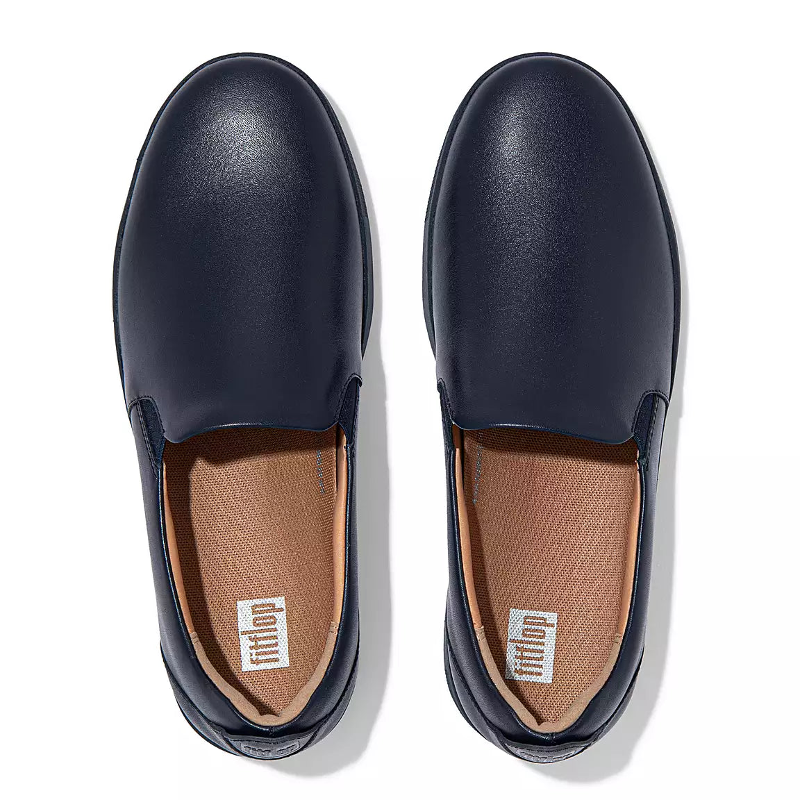 FitFlop Rally Leather Slip-On Skate Sneakers Anatomicush