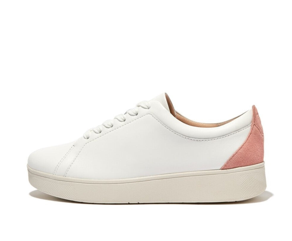 FitFlop FitFlop RALLY Leather Trainers  White / Corralina 3 