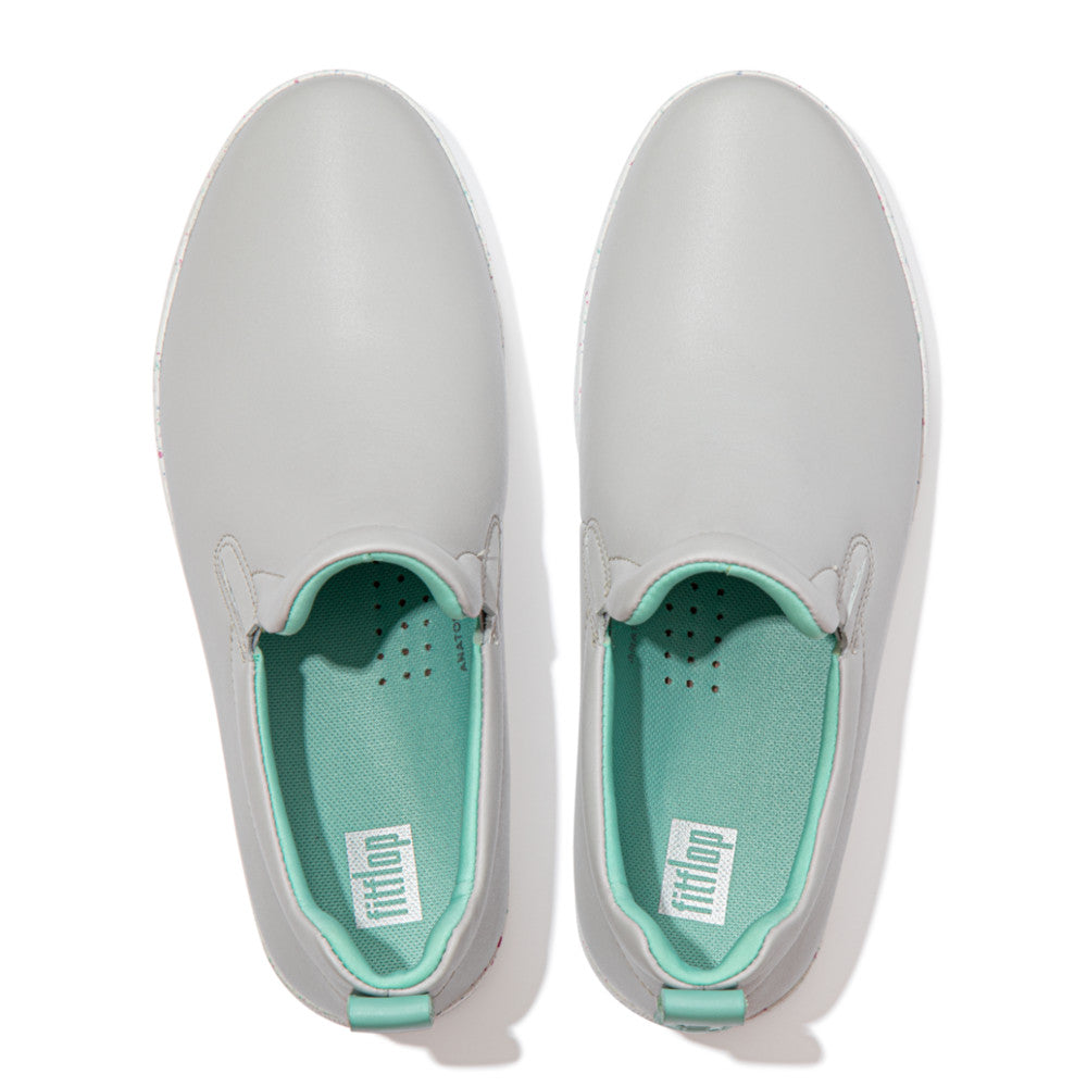 FitFlop FitFlop RALLY Speckle-Sole Leather Slip-On Trainers    