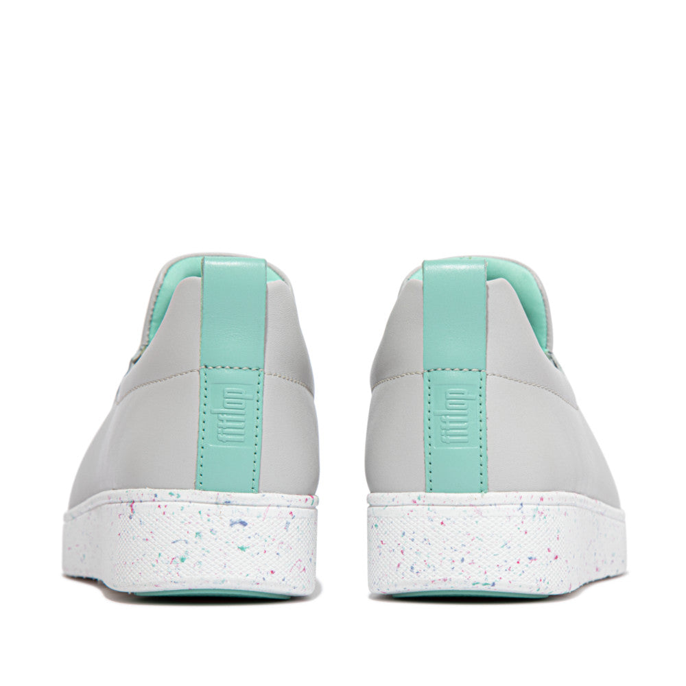 FitFlop Rally Speckle-Sole Leather Slip-On Trainers Anatomicush
