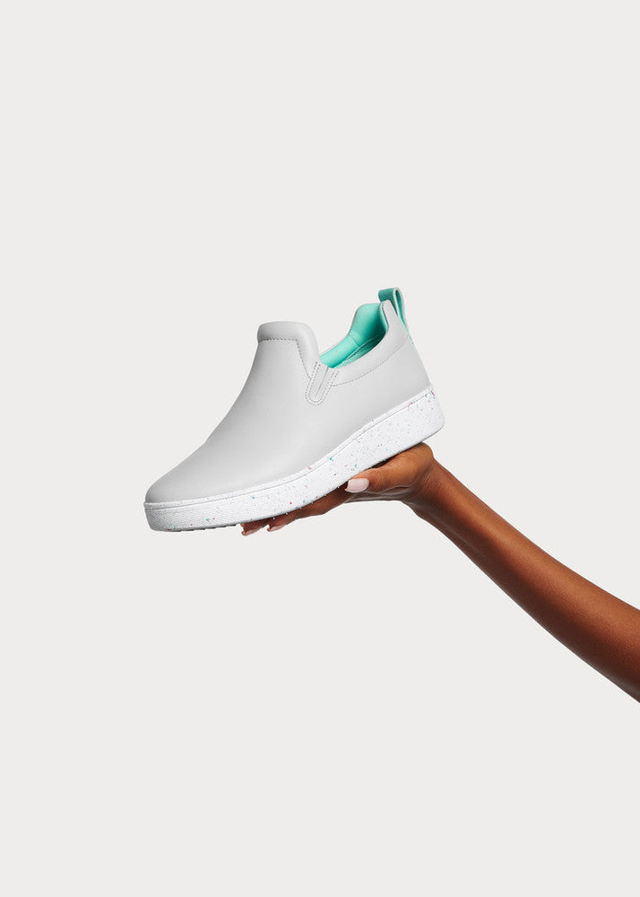 FitFlop Rally Speckle-Sole Leather Slip-On Trainers Anatomicush