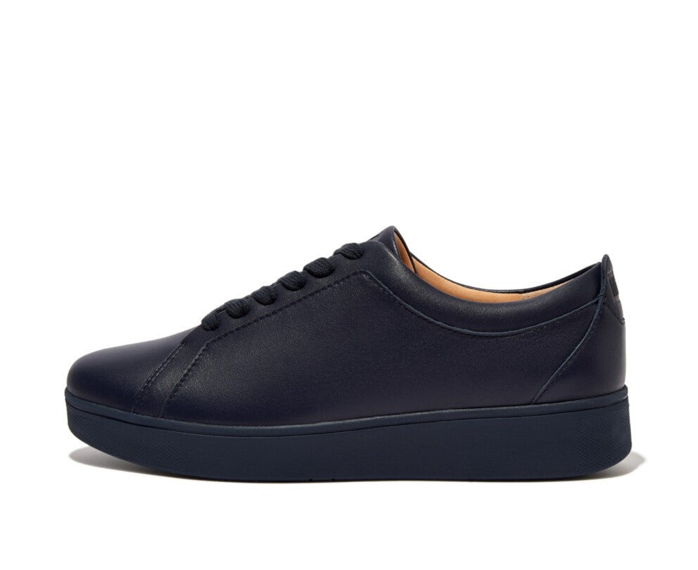 FitFlop Rally Leather Trainers Anatomicush All Black 3