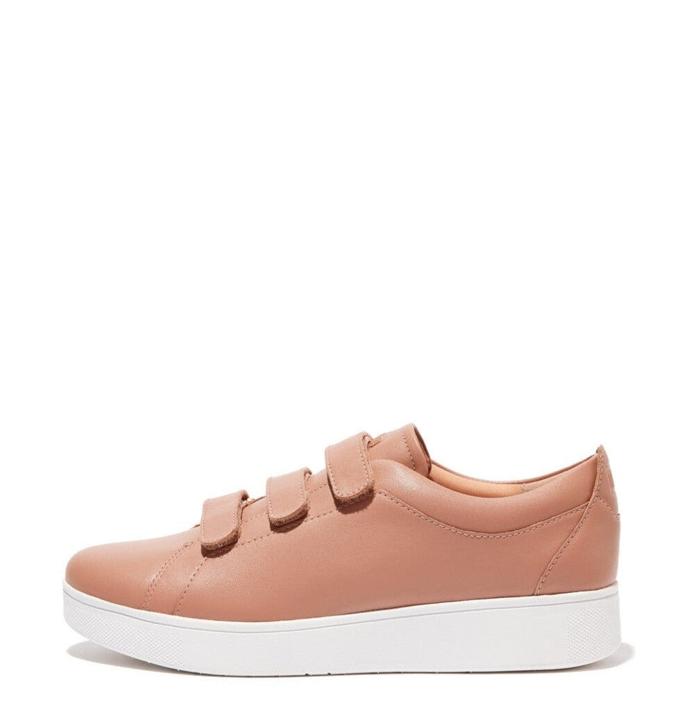 FitFlop Rally Strap Leather Trainers Anatomicush Beige 3