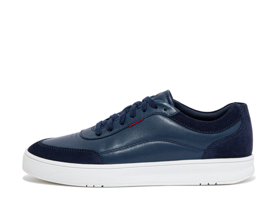 FitFlop Rally X Leather Trainers Anatomicush Midnight Navy 9