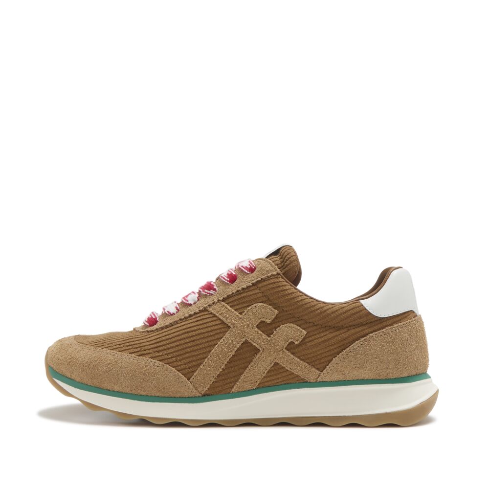 RETRO-Q  FF Cord Fabric/Suede Trainers