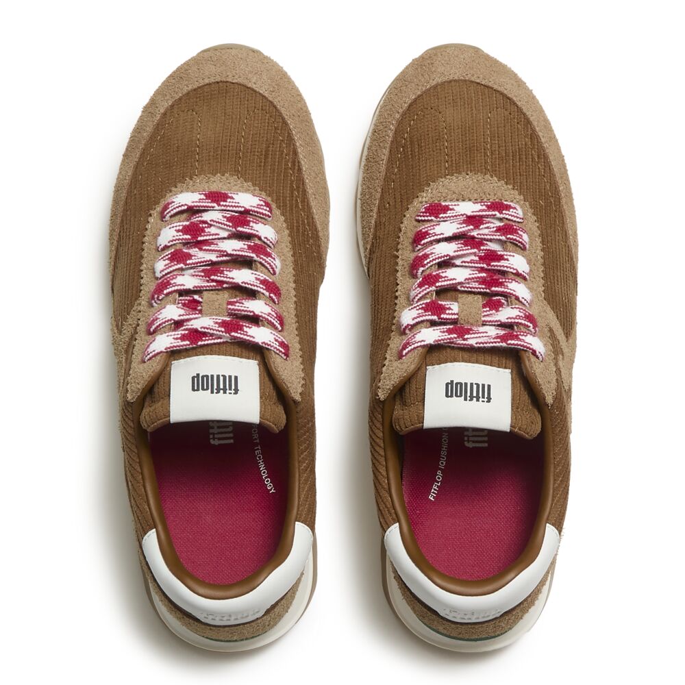 RETRO-Q  FF Cord Fabric/Suede Trainers