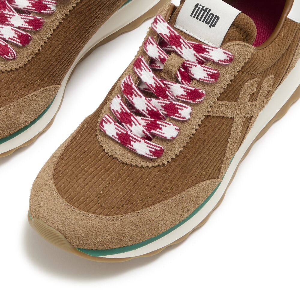 RETRO-Q  FF Cord Fabric/Suede Trainers